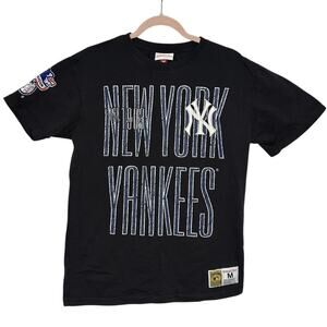 Mitchell and Ness Men's Black New York Yankees Team OG Premium T-Shirt Sz Medium